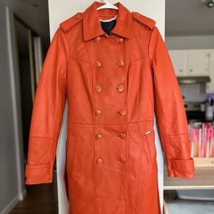GUESS Leather Trench Coat